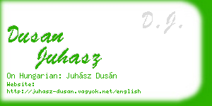 dusan juhasz business card